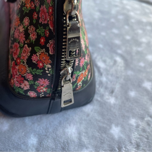 Coach sierra crossbody - Black & Pink Floral Mini Bowler-Style - Picture 9 of 16